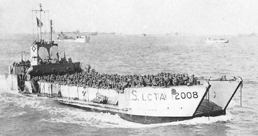 LCT (A)s at Normandy on D-day